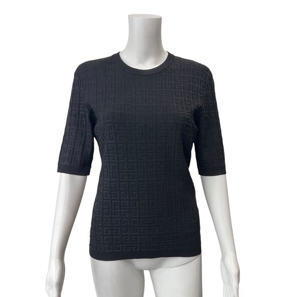 $990 NWT Givenchy G Monogram Short Sleeve Stretch Knit T-Shirt size Medium - Picture 1 of 12